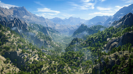 Fototapeta na wymiar Majestic Panorama of Untouched Wilderness