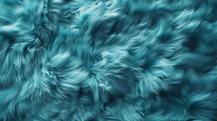 Realistic aqua fur texture with intricate details and natural variations, ideal for creative projects. 3D Render