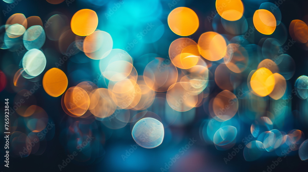 Poster light night city bokeh abstract, abstract background with bokeh defocused lights and shadow from cit