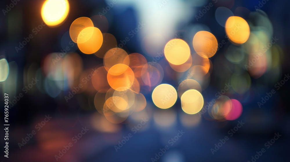 Poster light night city bokeh abstract, abstract background with bokeh defocused lights and shadow from cit