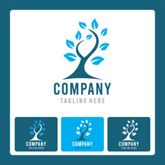 Agri tree company logo with leaf Idea for your company identity - Creative idea design agriculture Idea 