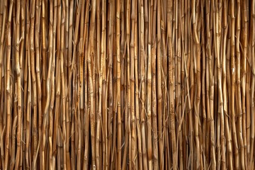 long thin vertical dry reed stalks close together like a honeycomb pattern, on textile material, in large size, high resolution