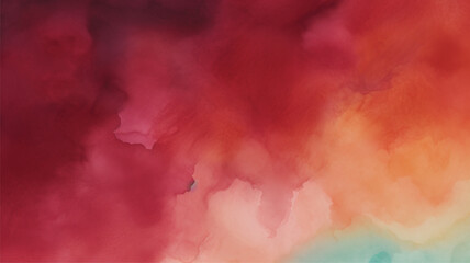 Fototapeta premium Abstract red watercolor background. Watercolor background. Abstract watercolor cloud texture.