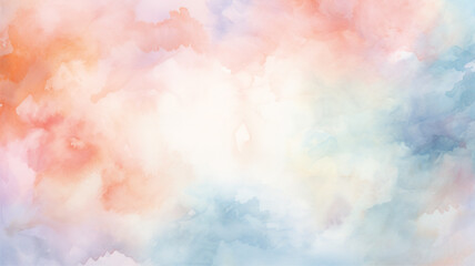 Abstract pastel colors watercolor background. Watercolor background. Abstract watercolor cloud texture. - obrazy, fototapety, plakaty