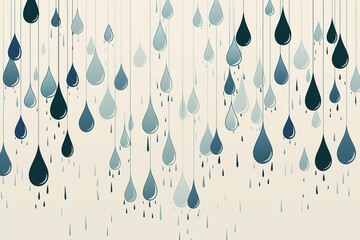 Raindrop Rhythms: Abstract Droplets Pattern - obrazy, fototapety, plakaty