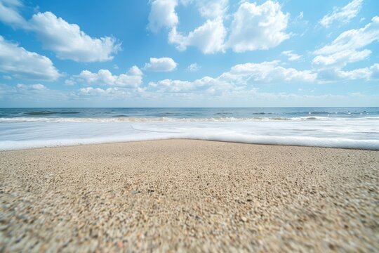 sand beach and sky landscape wave, island, ocean, tropical