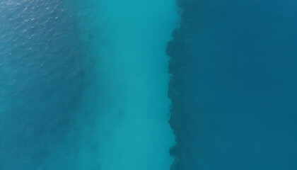 Aerial view of blue and turquoise sea surface