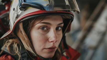 Firefighter involved in the daily activities of his professional job that saves lives.