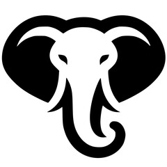 Elephant head silhouette