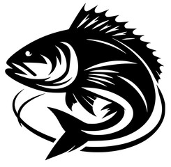 Fish logo silhouette