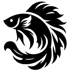 Slayer betta fish silhouette