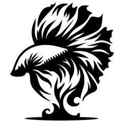 Slayer betta fish silhouette