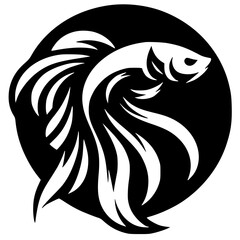 Slayer betta fish silhouette