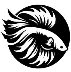 Slayer betta fish silhouette