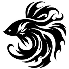 Slayer betta fish silhouette