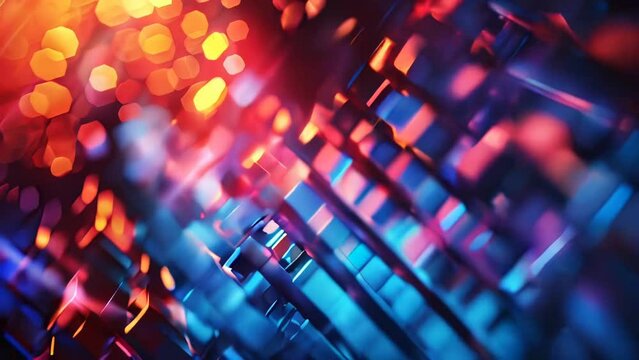 abstract background with bokeh defocused lights and lens flares