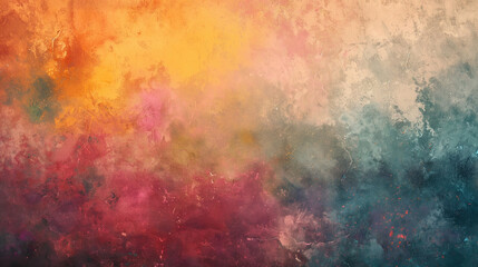 Abstract colorful background with vibrant pink yellow and blue colors, painted with watercolor technique. Generative AI