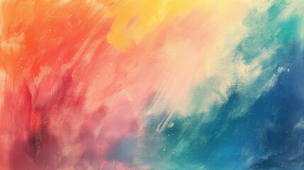Abstract colorful background with vibrant pink yellow and blue colors, painted with watercolor technique. Generative AI - 765929852