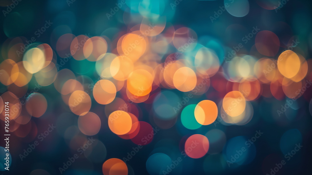 Poster light night city bokeh abstract, abstract background with bokeh defocused lights and shadow from cit