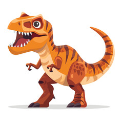 Trex dinosuar cartoon flat vector illustration isol