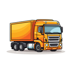Fototapeta na wymiar truck icon cartoon flat vector illustration isolate