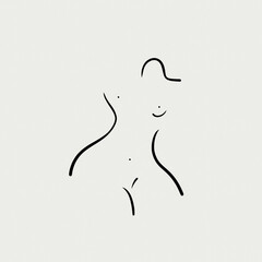 line art female shape 