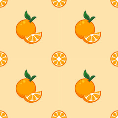 seamless pattern with oranges