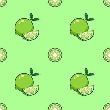 green lime seamless pattern