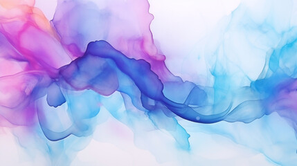 Abstract watercolor background with soft pastel blue and purple color transitions