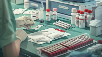 Modern Medical Laboratory, Testing Samples, Healthcare and Research Concept