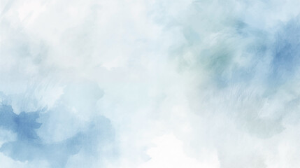 Cool blue watercolor background with cloud-like abstract formations