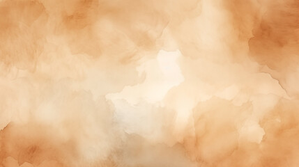 Warm sepia tones dominate this tranquil watercolor background