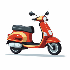 vehicle scooter on white background icon isolated 