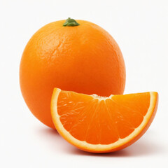 l ripe juicy orange on isolated background