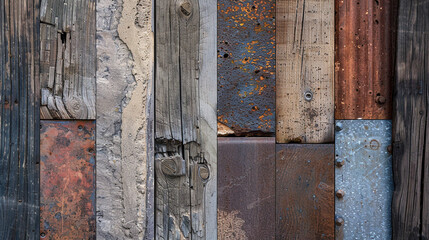 Various Textured Surfaces: Wood, Metal, Concrete, etc.