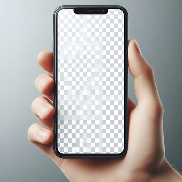 Realistic smartphone mockup. Cellphone frame with blank display isolated templates, phone different angles views. ai generated image mockup
