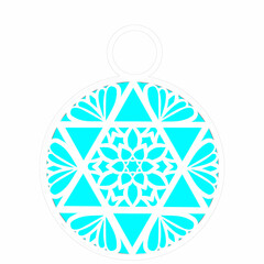 Mandala Flower Christmas Ornament