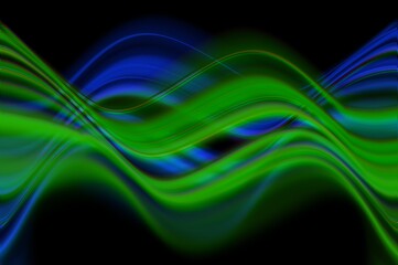 abstract green background with waves