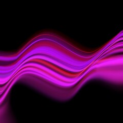 purple wave design smooth energy curve on black backgrouund 