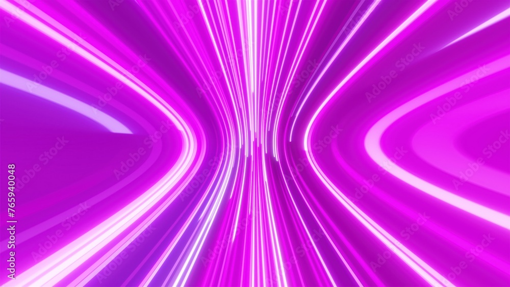Poster stream neon lines. computer generated 3d render