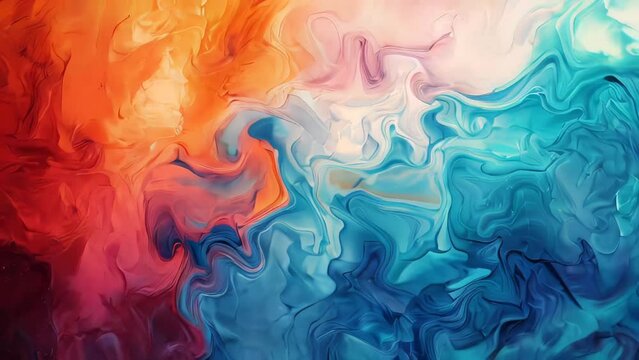 abstract background with blue, orange and yellow paint. digitally generated image