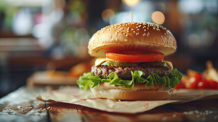 A Burger Photo in Natural Light