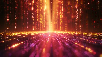 The minimalist golden awards ceremony road shines with pink texture. With light-emitting technology and dynamic highlight lines. The ultra-clear textured background adds sophistication and elegance.