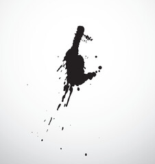 Vector grunge background. Sprayed black paint point. Spray black ink