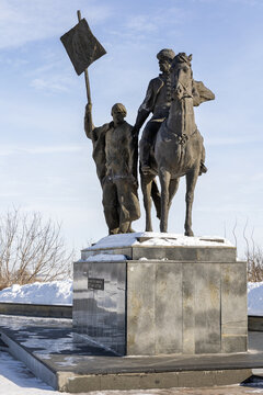 Russia. Ulyanovsk. Monument to the founder of the city Bogdan Khitrovo.