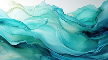 Abstract background of acrylic paint in blue and turquoise colors.