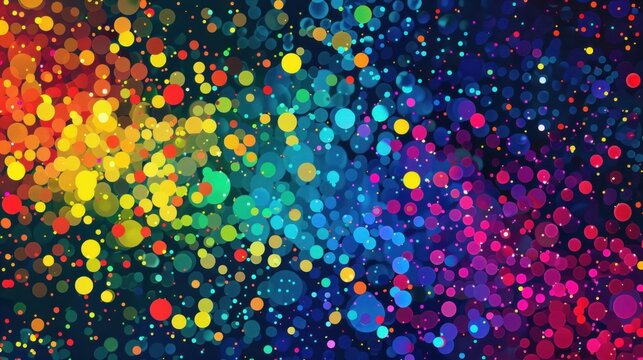 Abstract colorful dots pattern texture background. AI generated image