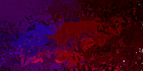 Dark Pink, Yellow vector pattern with polygonal shapes.