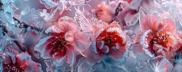 Frosty Blossoms in Soft Light