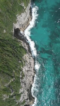 Aerial video over Gueule Grand Gouffre in Marie Galante